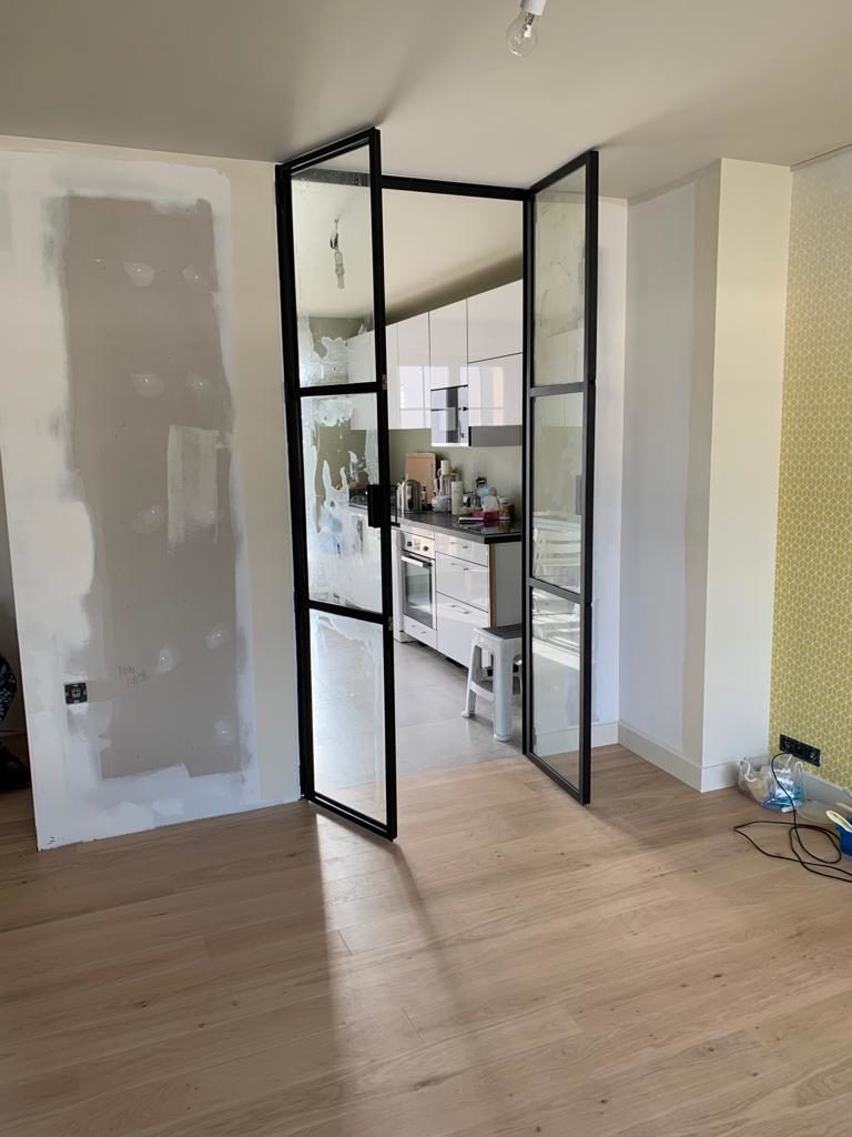 photo porte vitrée intérieure en acier MVS 78