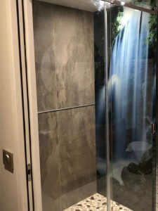 photo cabine de douche verre serigraphie
